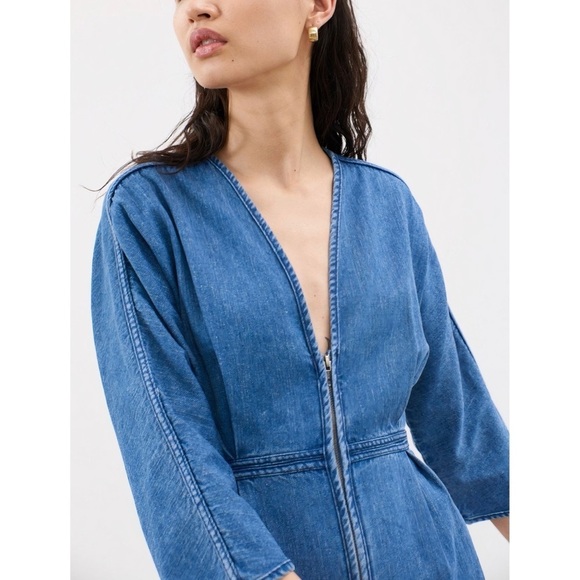 Mara Hoffman Midi Denim Long-Sleeve Annetta Dress - Picture 5 of 8